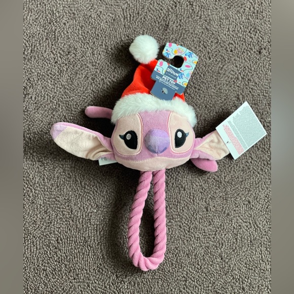 Disney Other - Disney Stitch Angel Santa Hat Rope Dog Toy